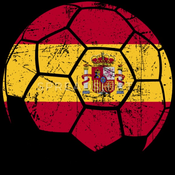 black RAVRJU Spain Soccer Ball Football Men’s Premium T-Shirt